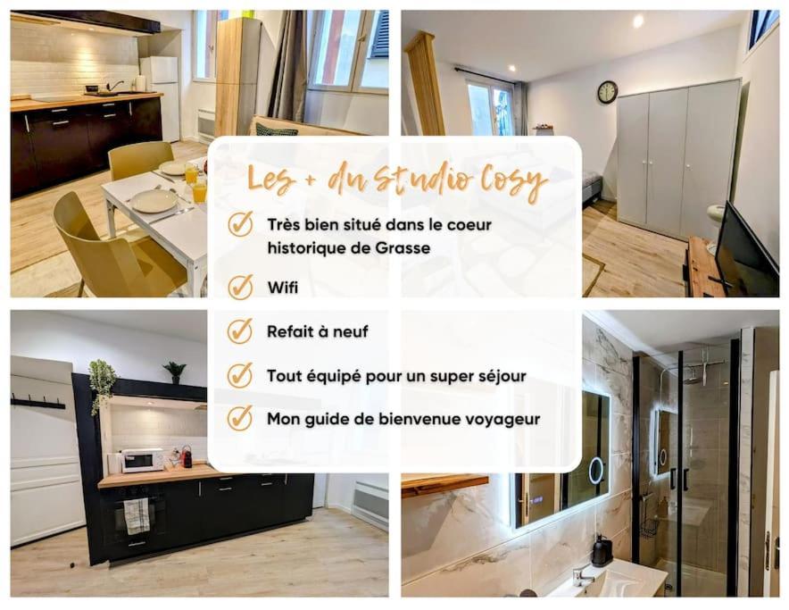 Le Studio Cosy, Centre Historique, Wifi, Neuf Grasse Dış mekan fotoğraf
